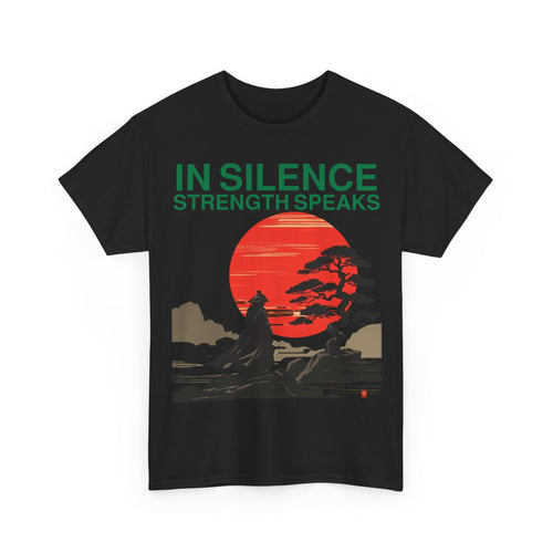 Samurai Strength Tee — "Silence Strength" Graphic T-Shirt