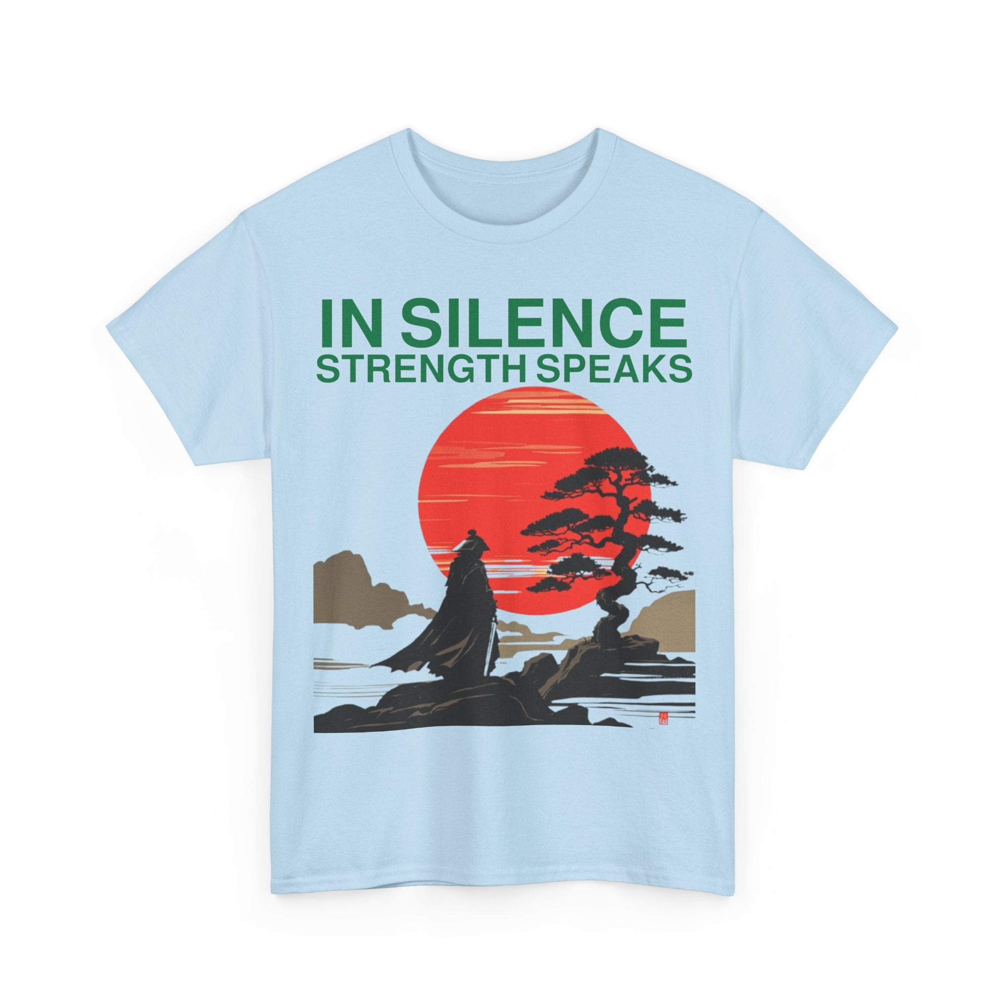 Samurai Strength Tee — "Silence Strength" Graphic T-Shirt