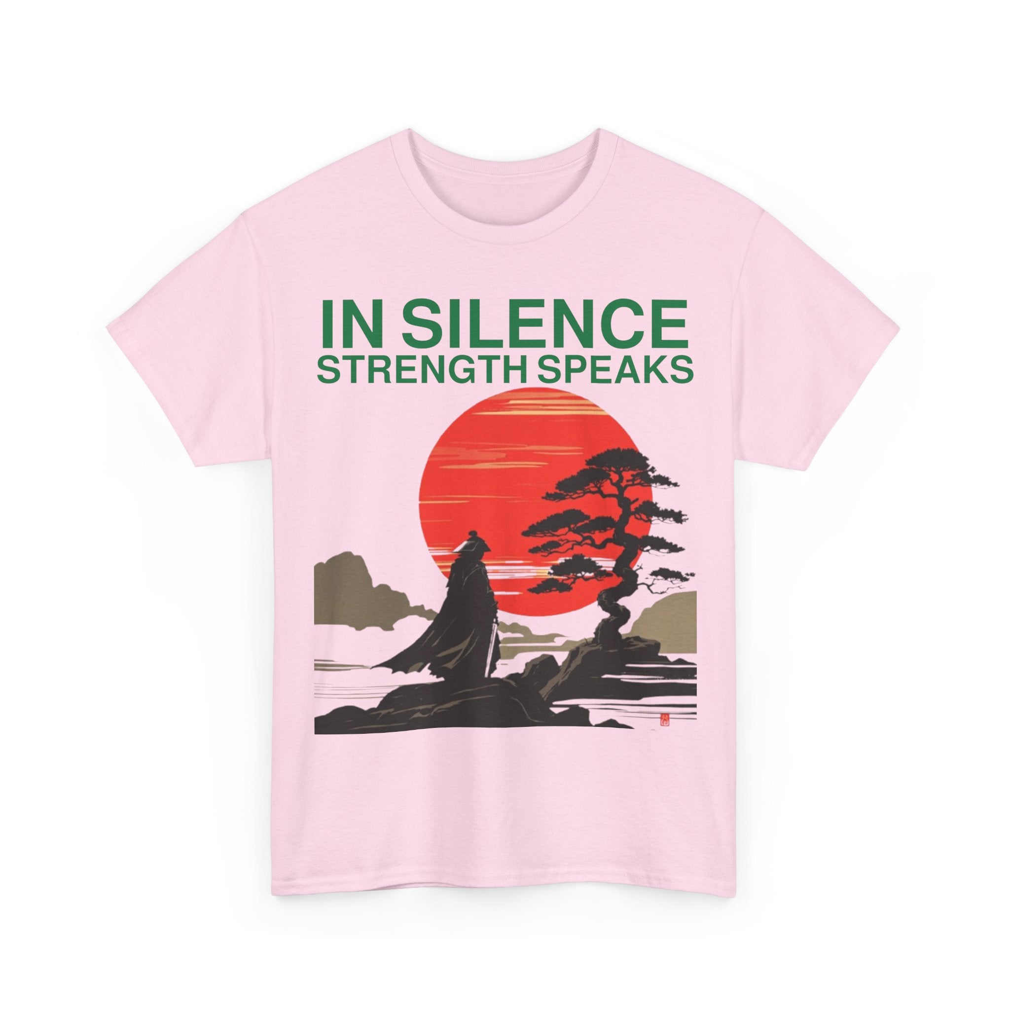 Samurai Strength Tee — "Silence Strength" Graphic T-Shirt