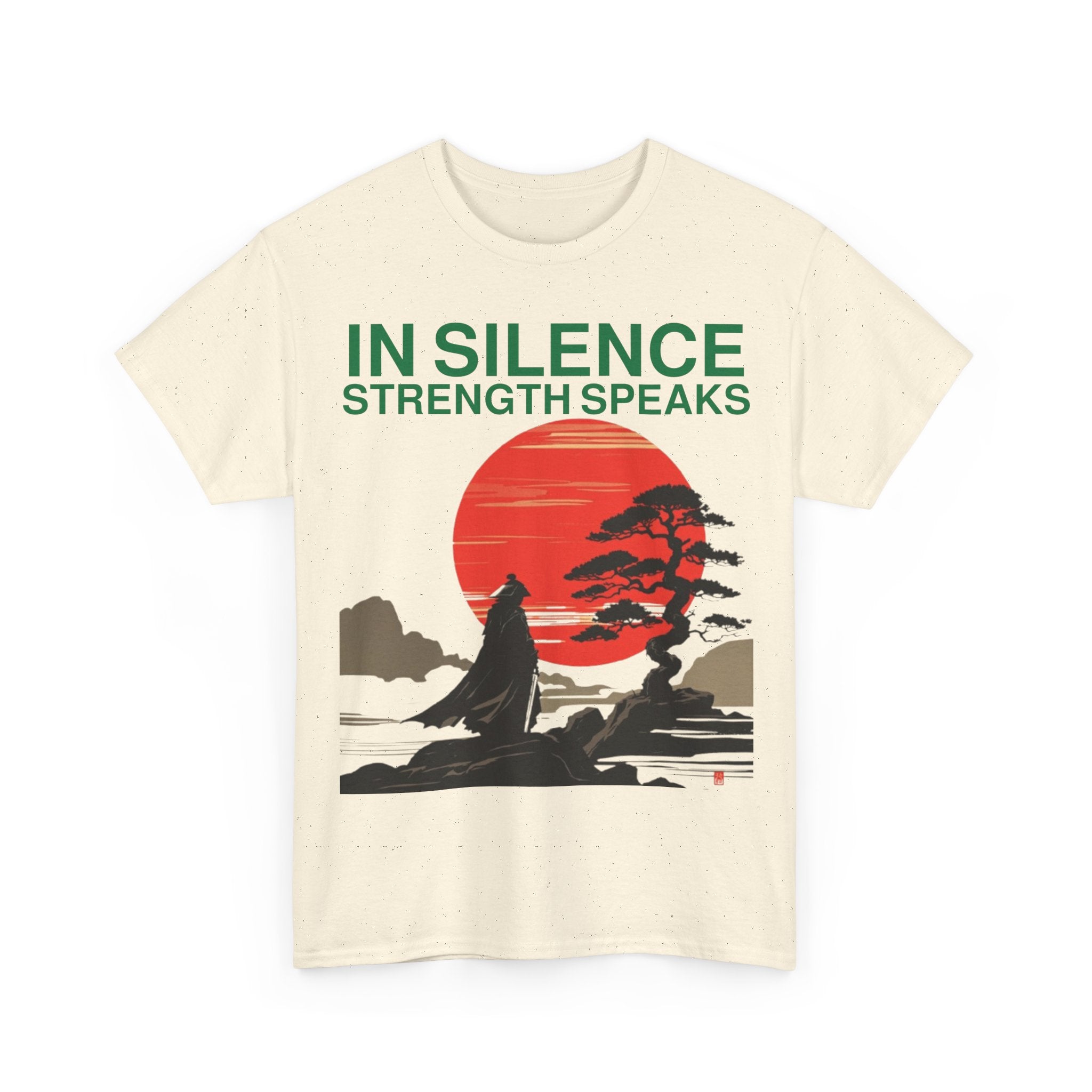 Samurai Strength Tee — "Silence Strength" Graphic T-Shirt