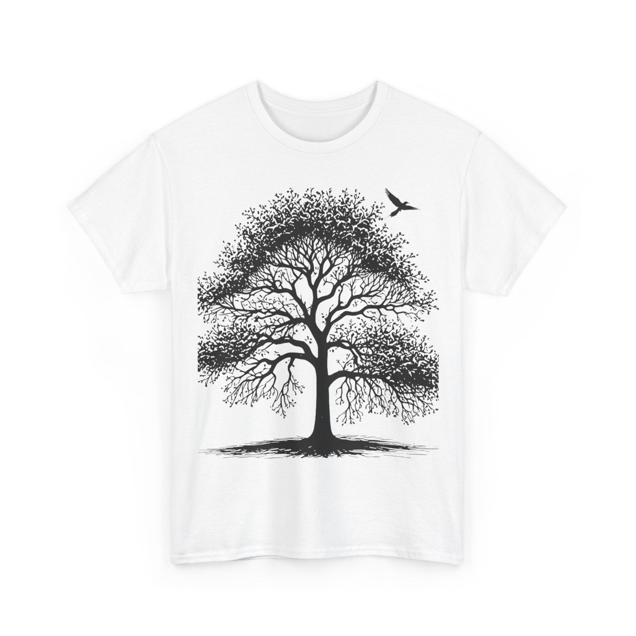 Roots & Dreams Nature Tee — Motivational Tree Graphic T-Shirt