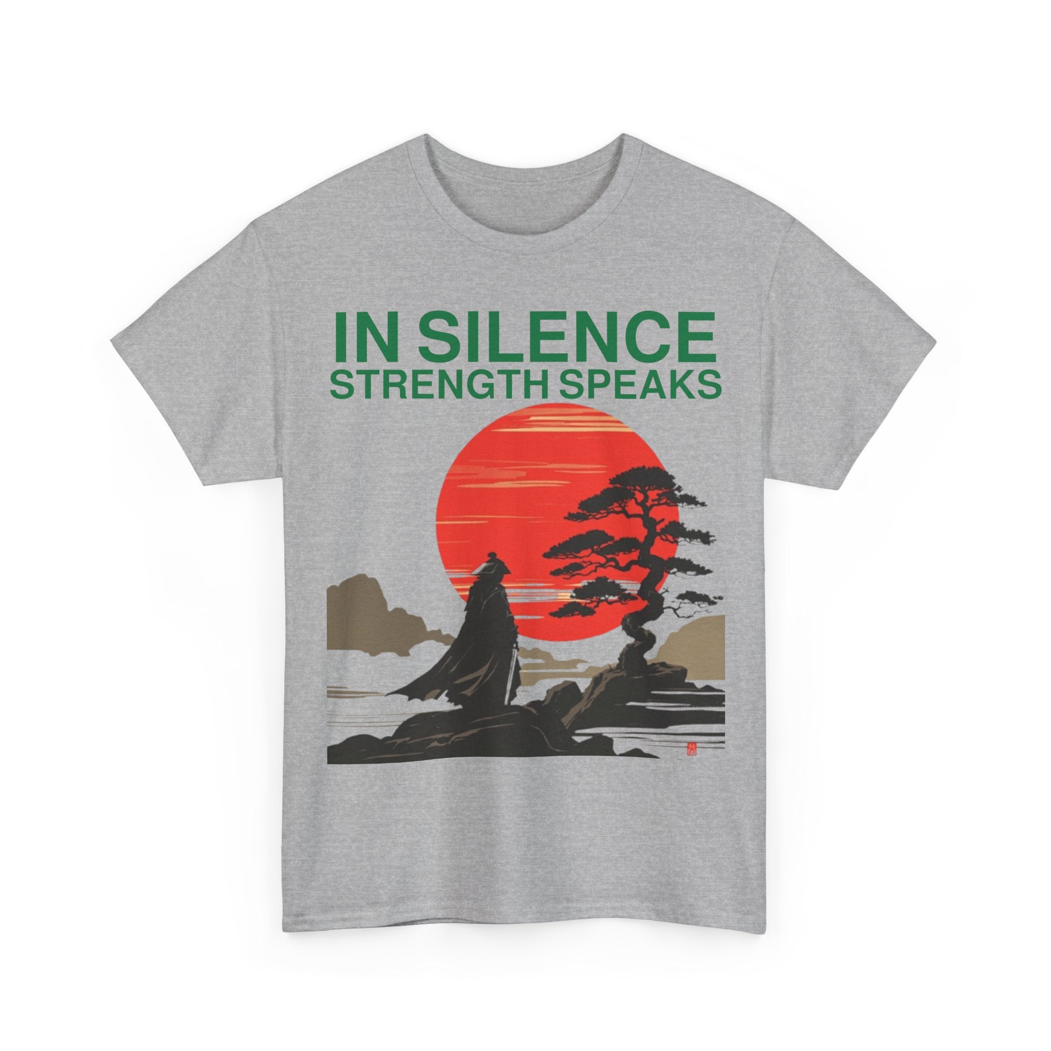 Samurai Strength Tee — "Silence Strength" Graphic T-Shirt
