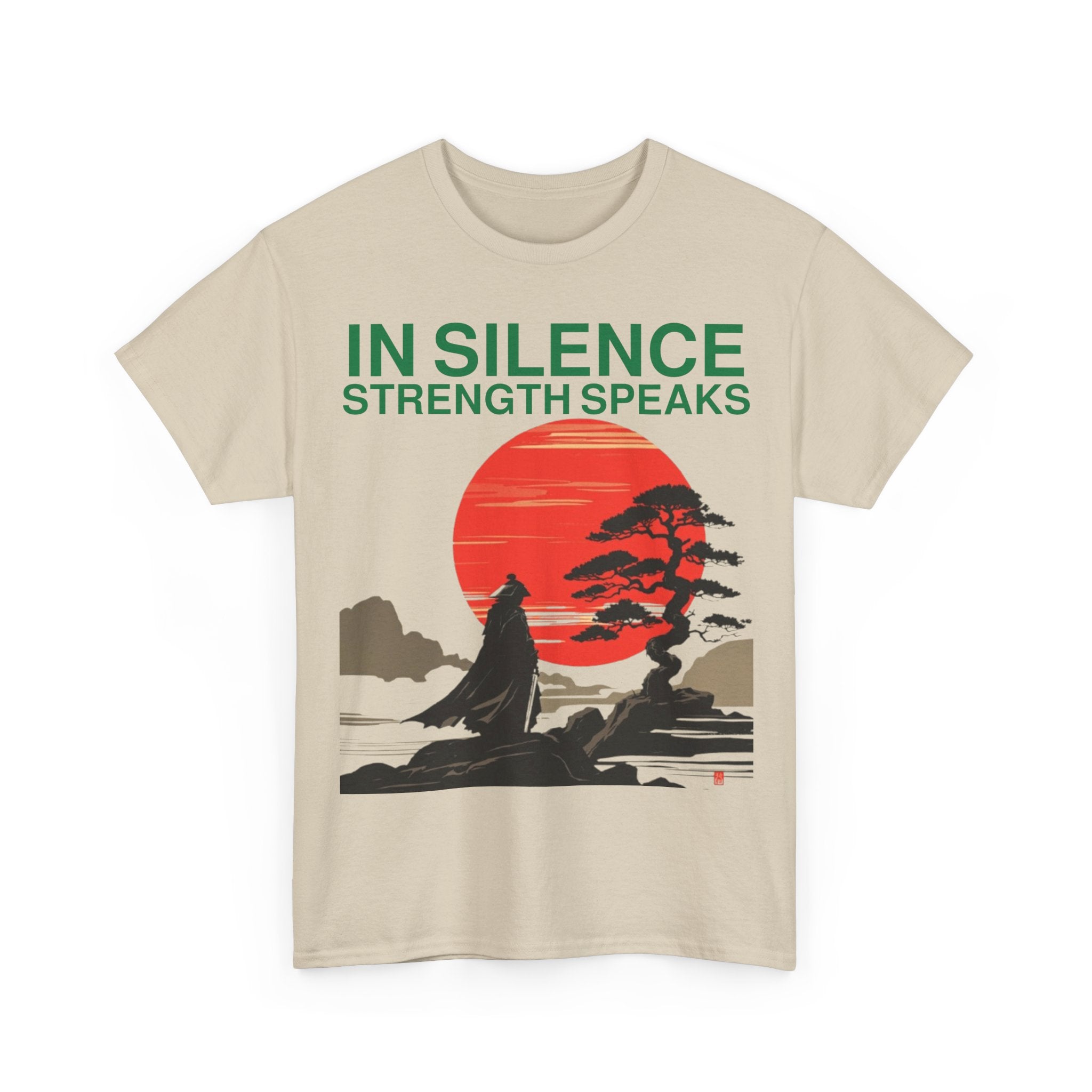 Samurai Strength Tee — "Silence Strength" Graphic T-Shirt